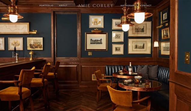 Amie Corley website homepage