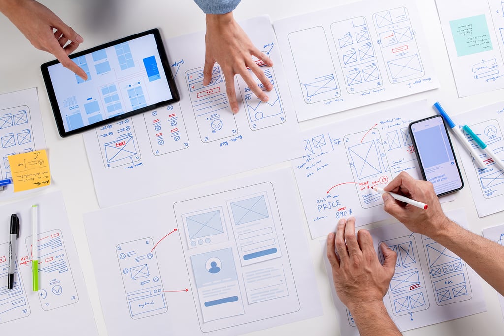 Wireframing a website project